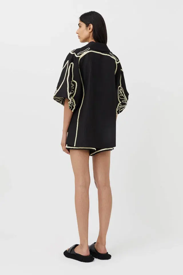 Camilla and Marc Lanza Shirt and Shorts Set Black Size 8 - Image 2