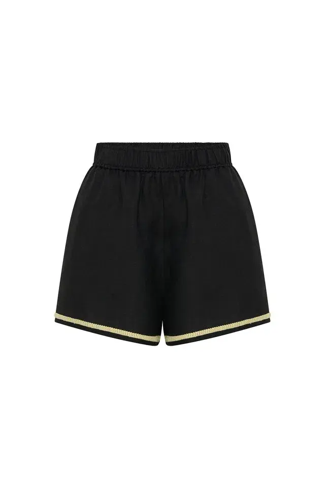 Camilla and Marc Lanza Shirt and Shorts Set Black Size 8 for rent on The Volte - main image