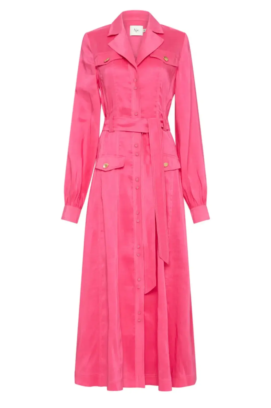 Aje Sophie Shirt Midi Dress Pink Size 16 for rent on The Volte - main image