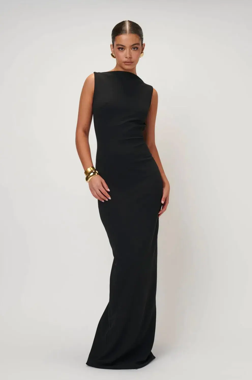 Effie Kats Verona Gown Black Size 8 - Image 1