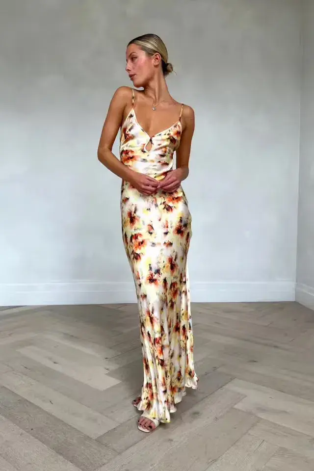 Bec & Bridge Cedar City Maxi Dress Sunset Yellow Size Au 10 - Image 1