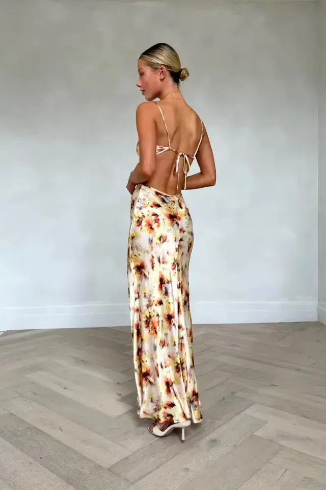 Bec & Bridge Cedar City Maxi Dress Sunset Yellow Size Au 10 - Image 3