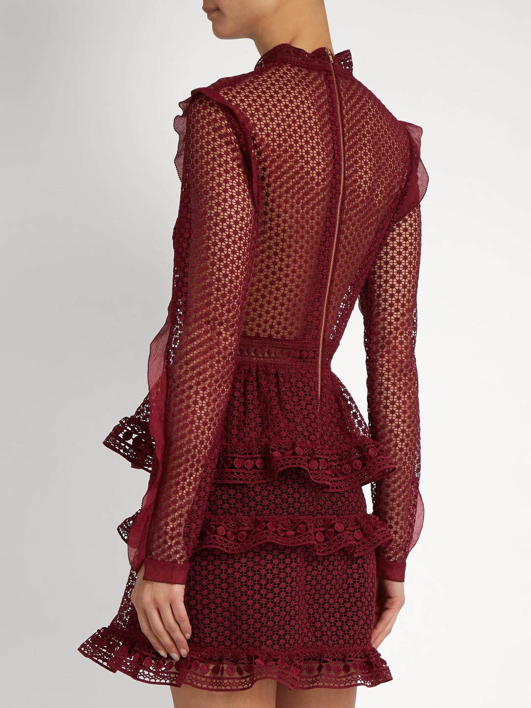 Self Portrait | Dot Mesh Teir Dress for rent on The Volte - main image