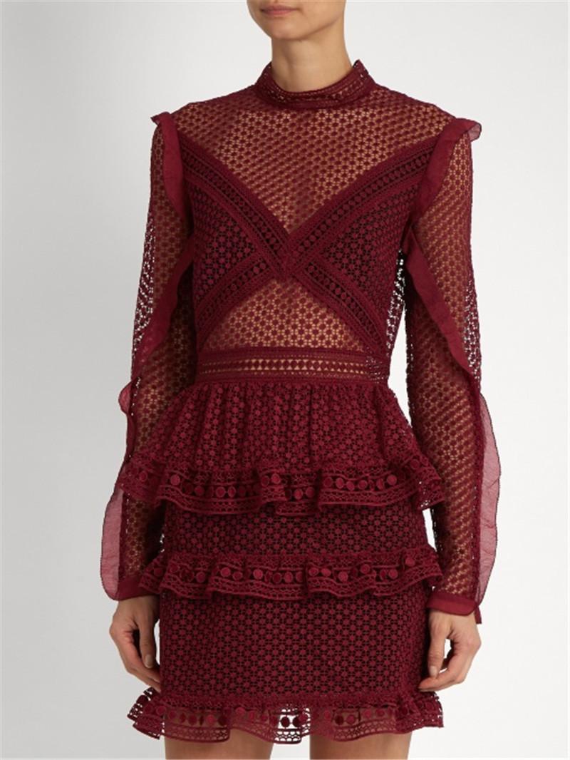 Self Portrait | Dot Mesh Teir Dress - Image 4