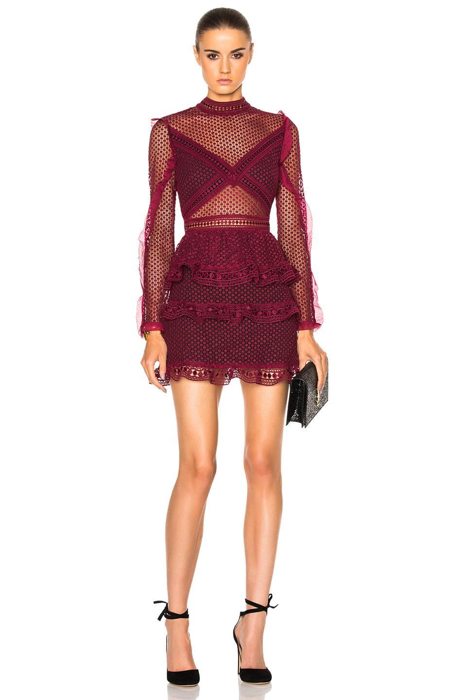 Self Portrait | Dot Mesh Teir Dress - Image 2
