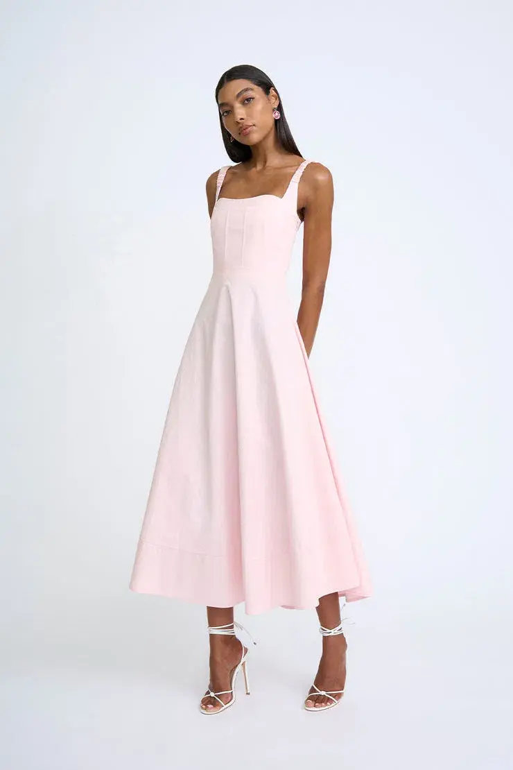 By Johnny Daphne Bust Midi Pink Dress Size 8 - Image 1