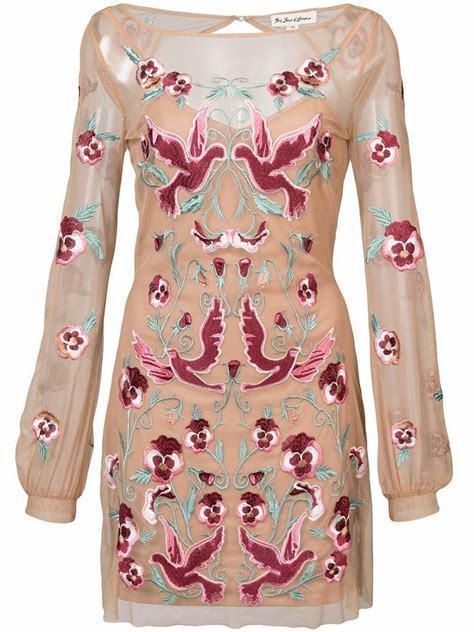For Love and Lemons Dove Embroidery Mini Dress Nude Size 6 - Image 4