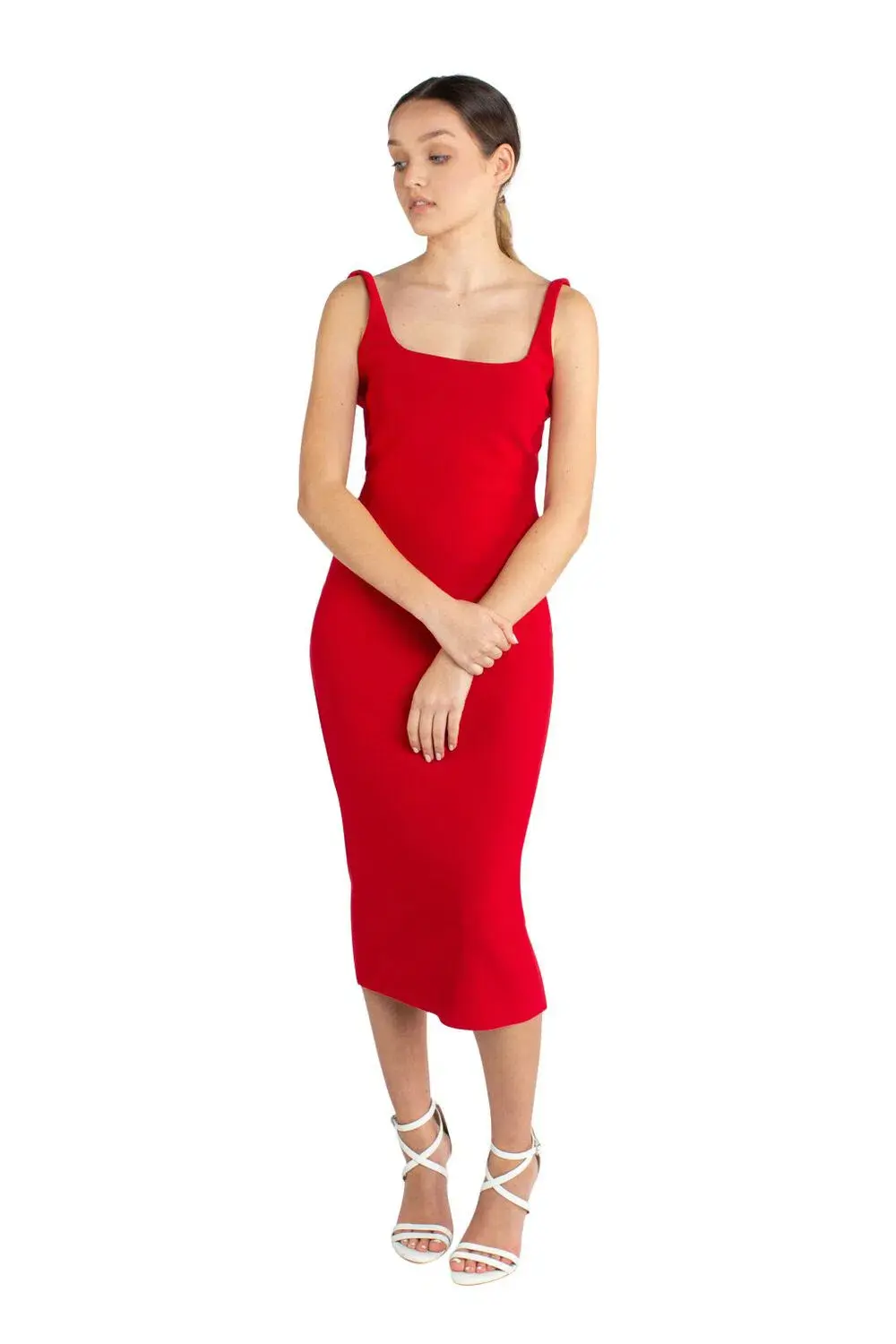 Bec & Bridge C'est Magnifique Midi Dress Red Size 8 - Image 1