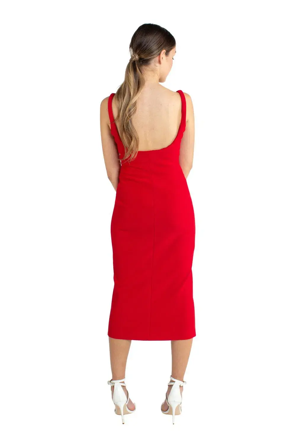 Bec & Bridge C'est Magnifique Midi Dress Red Size 8 - Image 3