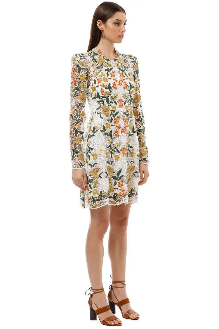 Thurley Vasette Lace Mini Dress Floral Size 8 - Image 2