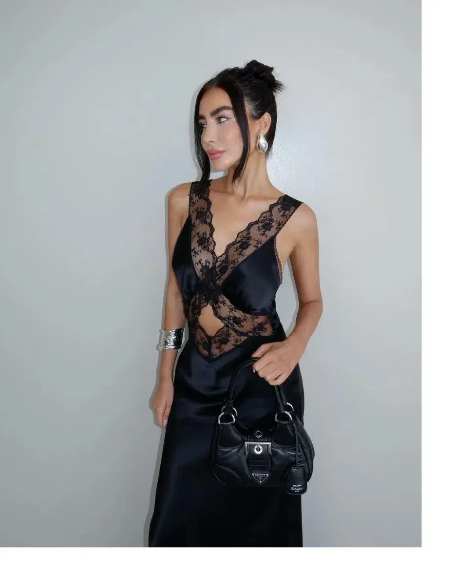Sir the Label Aries Cut Out Gown Black Size 6 - Image 3