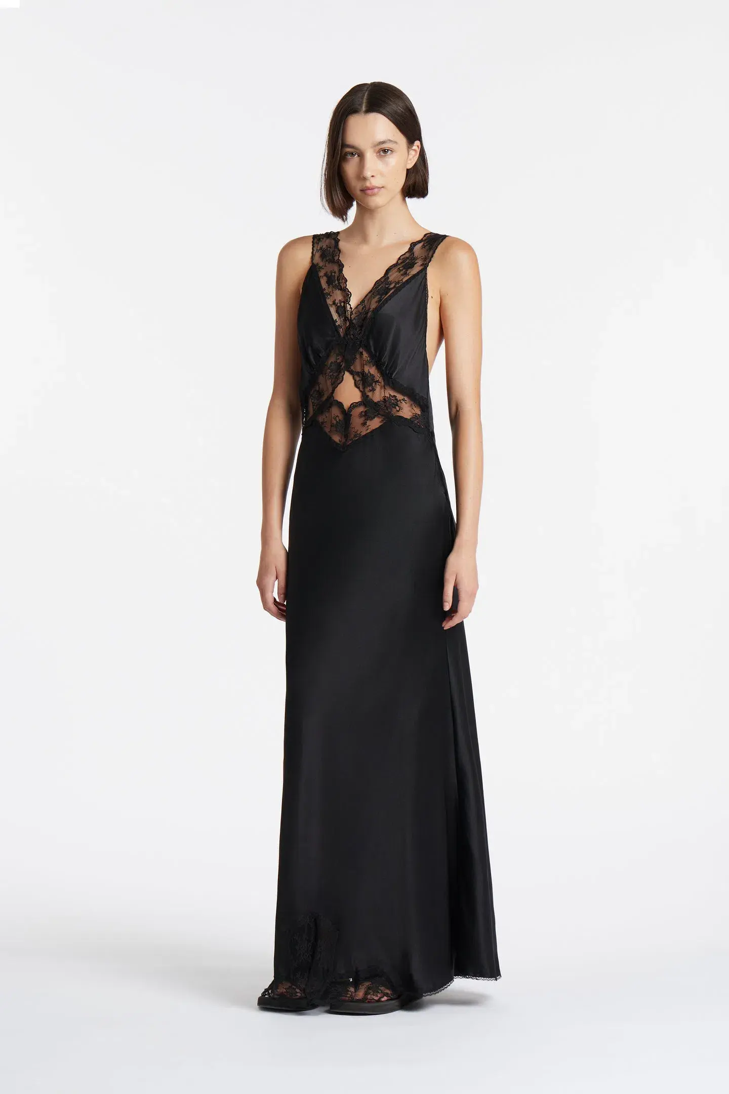 Sir the Label Aries Lace Cut Out Gown Black Size 3 / AU 12 - Image 1