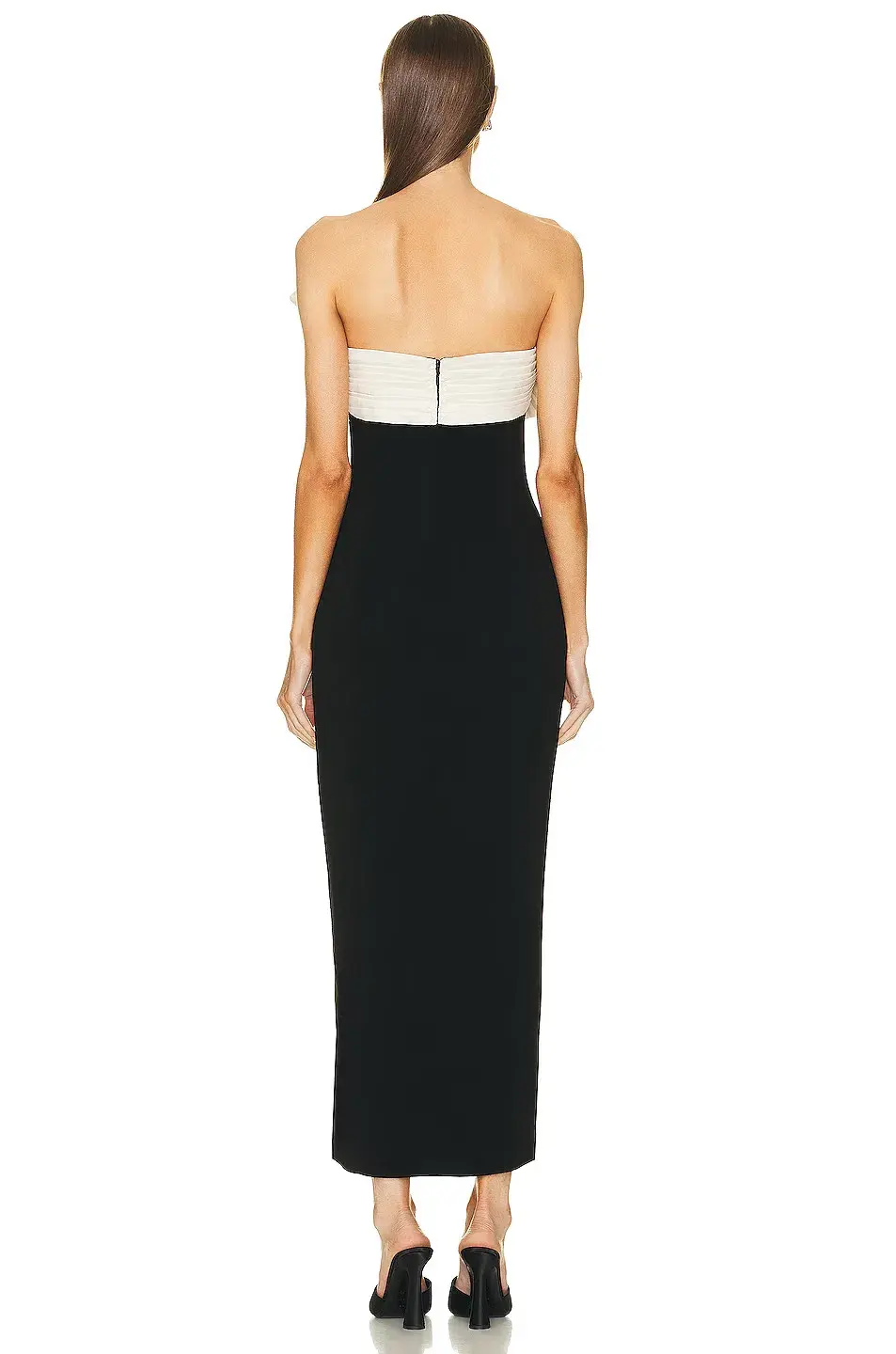 Rachel Gilbert Lavina Midi Dress Black/Ivory Size 0 / AU 6 - Image 3