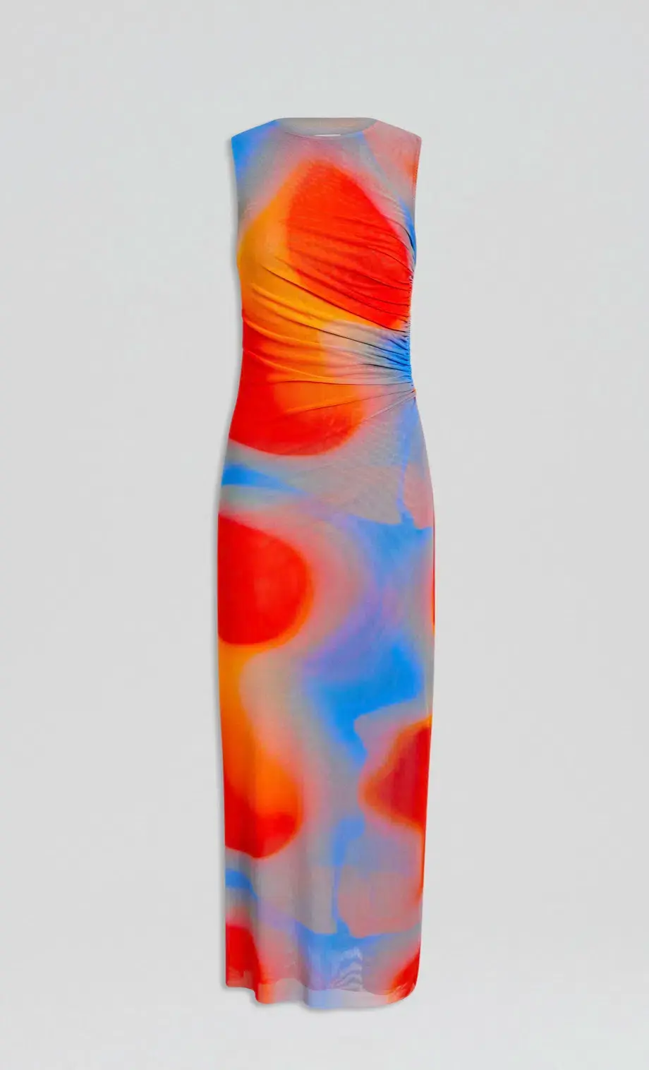 Scanlan Theodore Italian Watercolour Print Dress Blue/Red Size 10 - Image 5