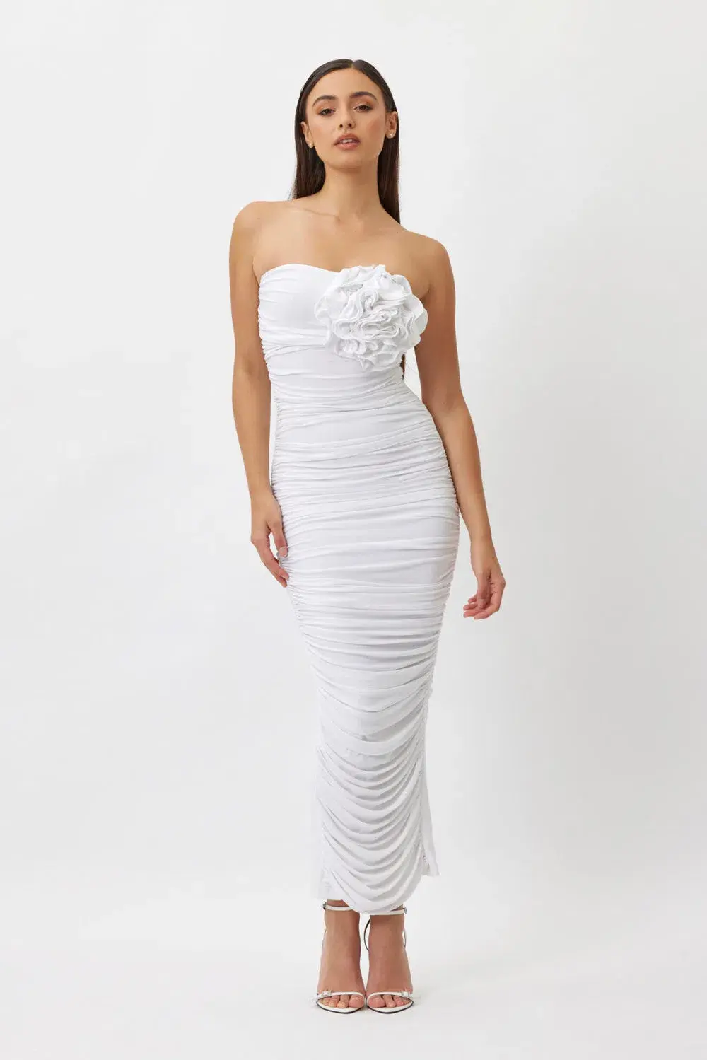 Bianca & Bridgett Tara Midi Dress White Size 8 - Image 1