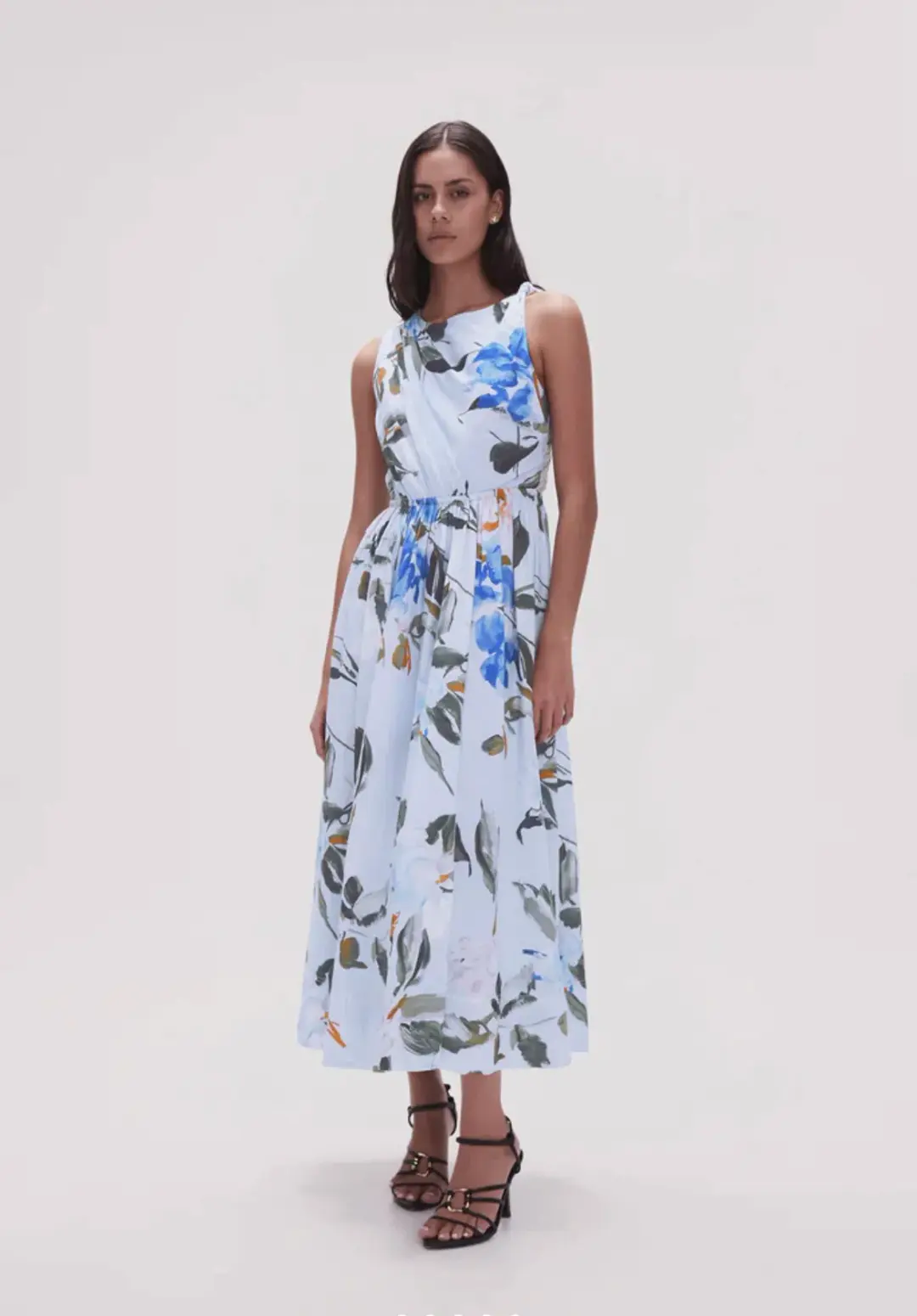 Aje Abbey Twisted Midi Dress in Divine Orchid Floral Size 16 for rent on The Volte - main image