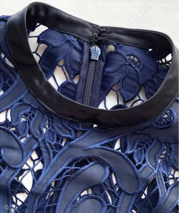 Self Portrait Lace Prairie Guipure Midi Dress Floral Size 8 for rent on The Volte - main image