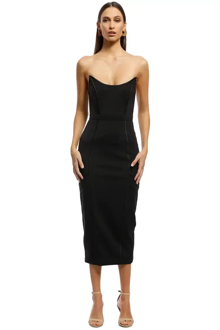 MISHA Lea Midi Dress Black Size 12 - Image 4