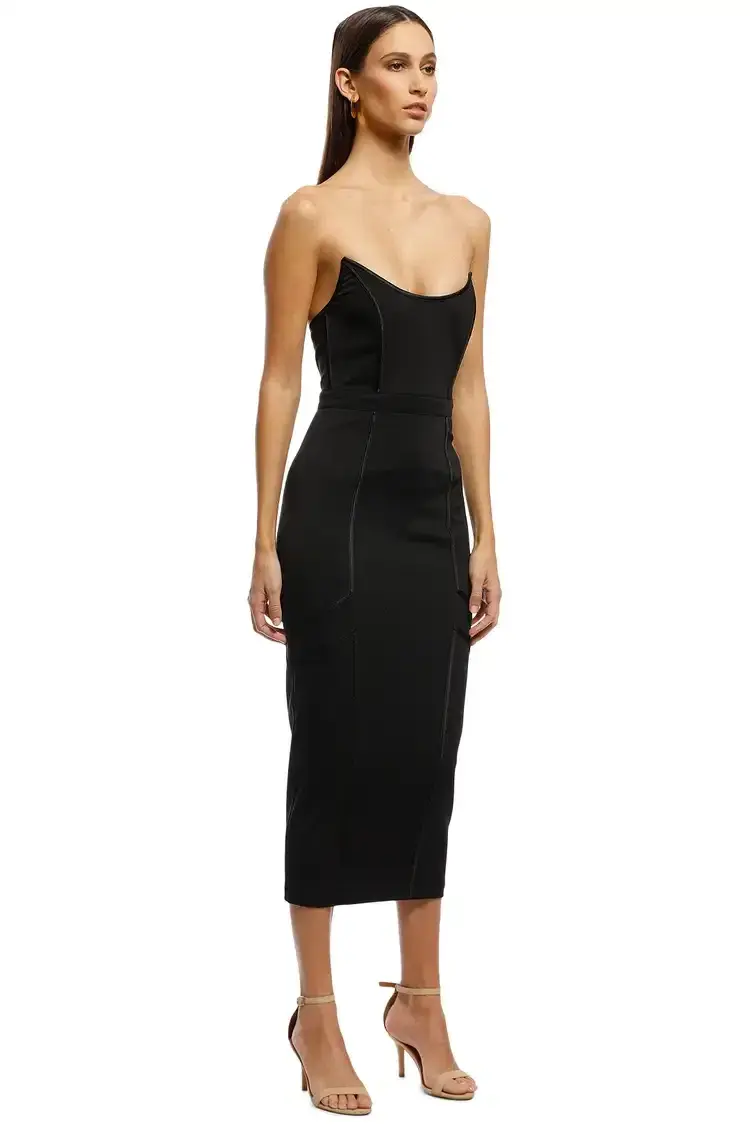 MISHA Lea Midi Dress Black Size 12 - Image 2