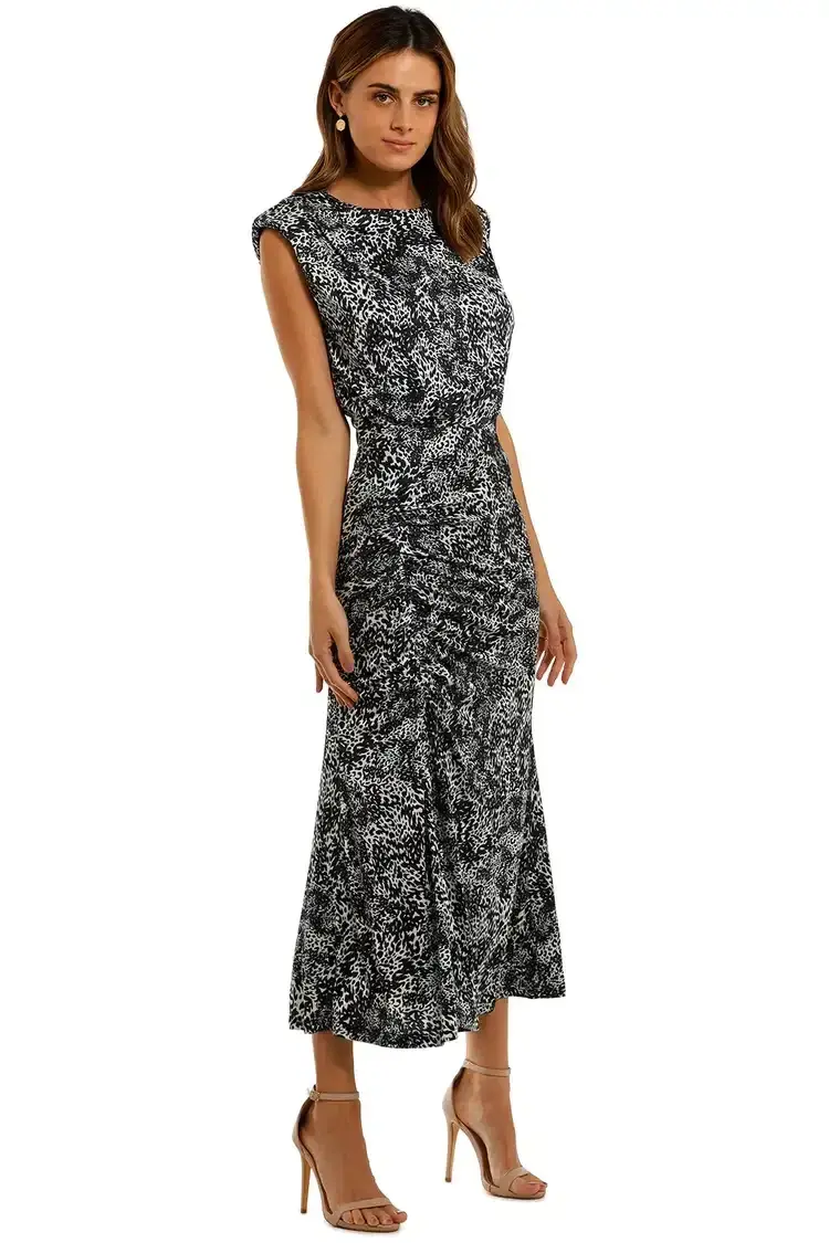 MISHA Leora Midi Dress Print Size 12/L - Image 2