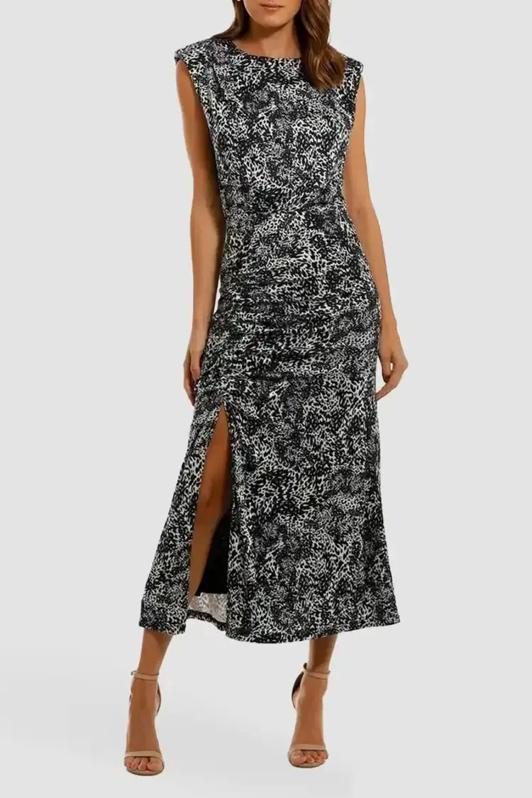 MISHA Leora Midi Dress Print Size 12/L - Image 1