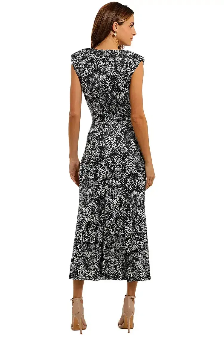 MISHA Leora Midi Dress Print Size 12/L - Image 3