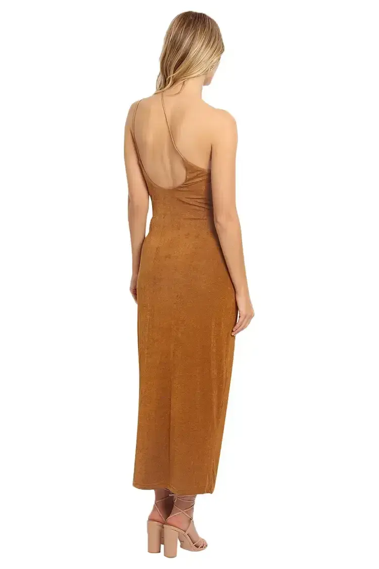 MISHA Saira Midi Dress Brown Size 12 - Image 3