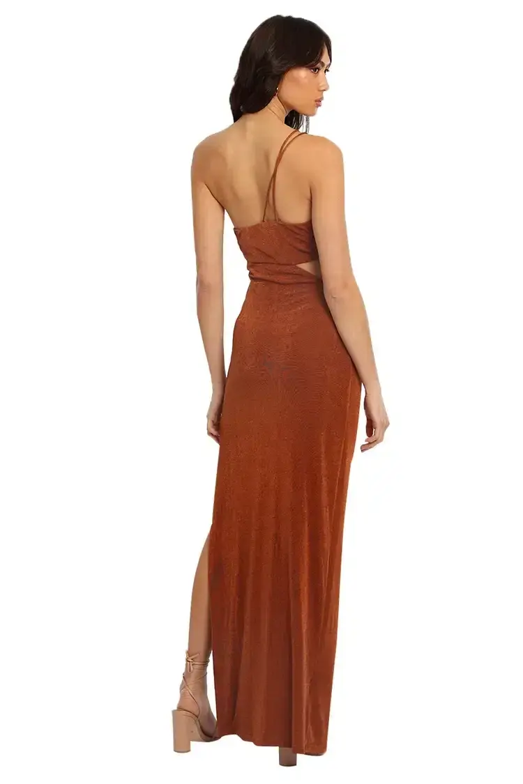 Misha Clive Gown Brown Size 10/M - Image 3