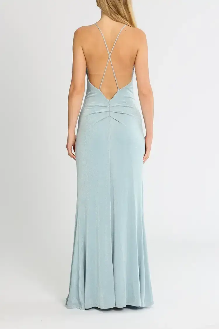 Misha Avoca Gown Blue Size 8/S - Image 3