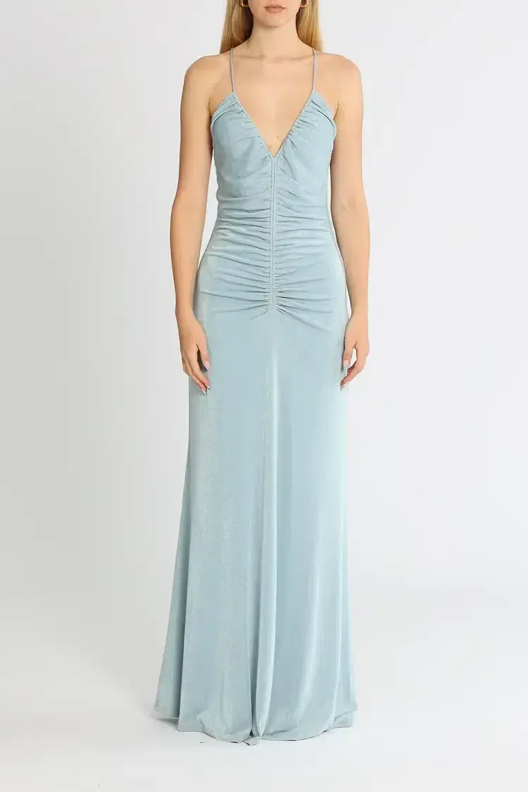 Misha Avoca Gown Blue Size 8/S - Image 1