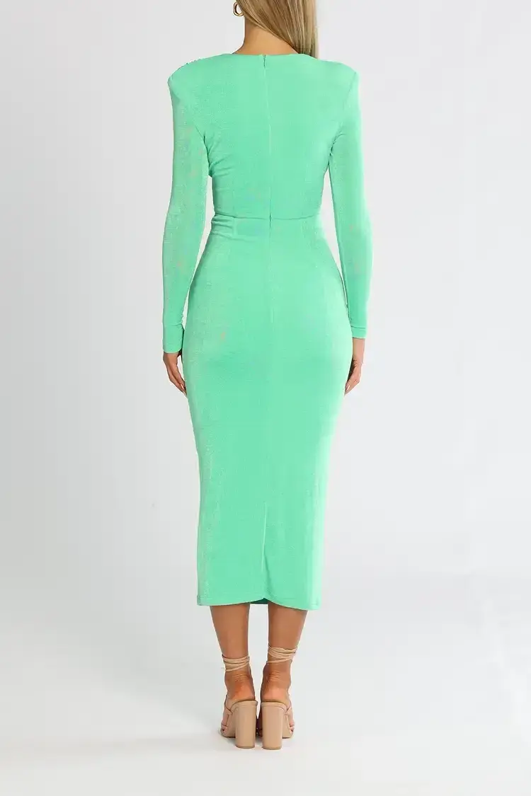 MISHA Francis Midi Dress Vivid Jade Size 12 - Image 3