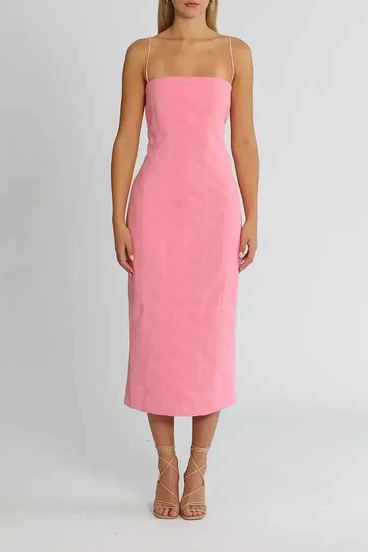 Misha Irisa Midi Dress Candy Pink Size 10/M - Image 1