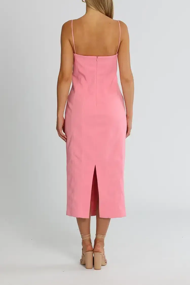 Misha Irisa Midi Dress Candy Pink Size 8/S - Image 3