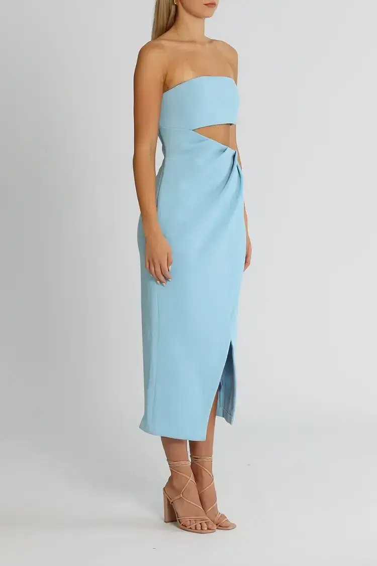 Misha Medora Midi Dress Powder Blue Size 6/XS - Image 2