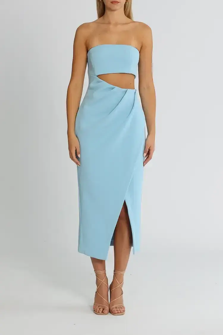 Misha Medora Midi Dress Powder Blue Size 6/XS - Image 1