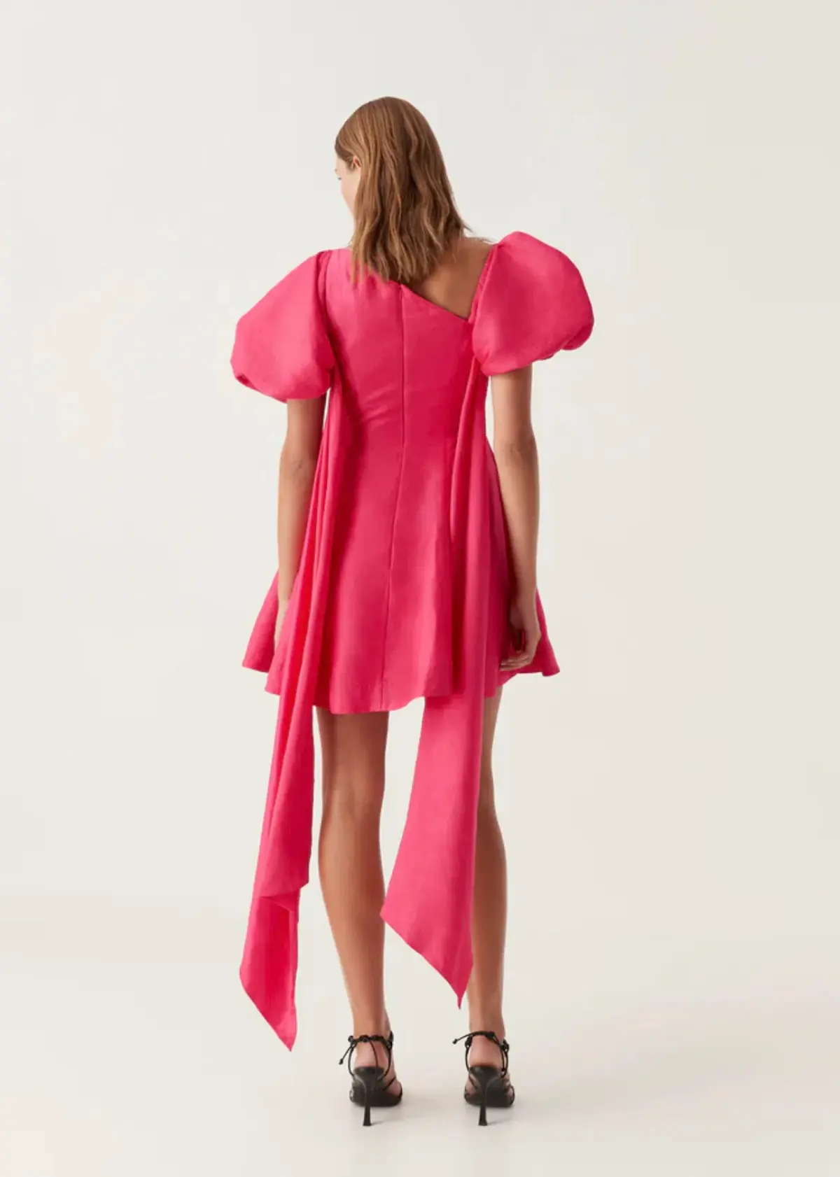 Aje Arista Tulip Sleeve Mini Dress Bougainvillea Red Size 10 - Image 3