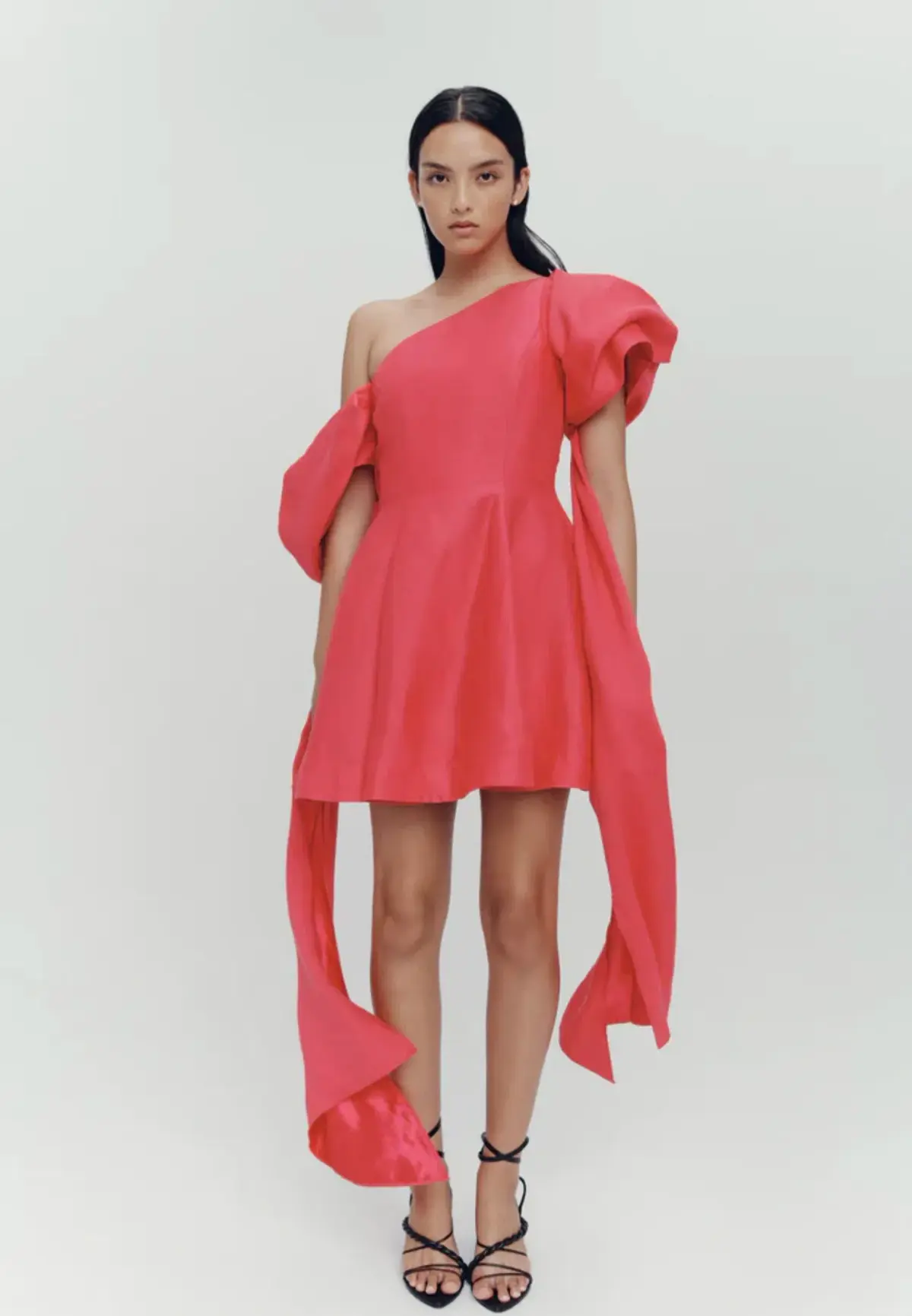 Aje Arista Tulip Sleeve Mini Dress Bougainvillea Red Size 10 - Image 4