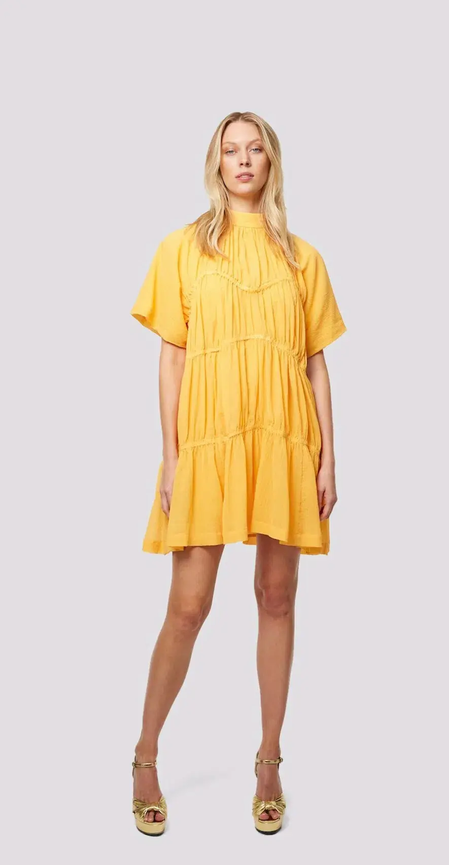 Sunset Lover Wildfire Babydoll Dress Blazing Orange Size AU 8 - Image 1