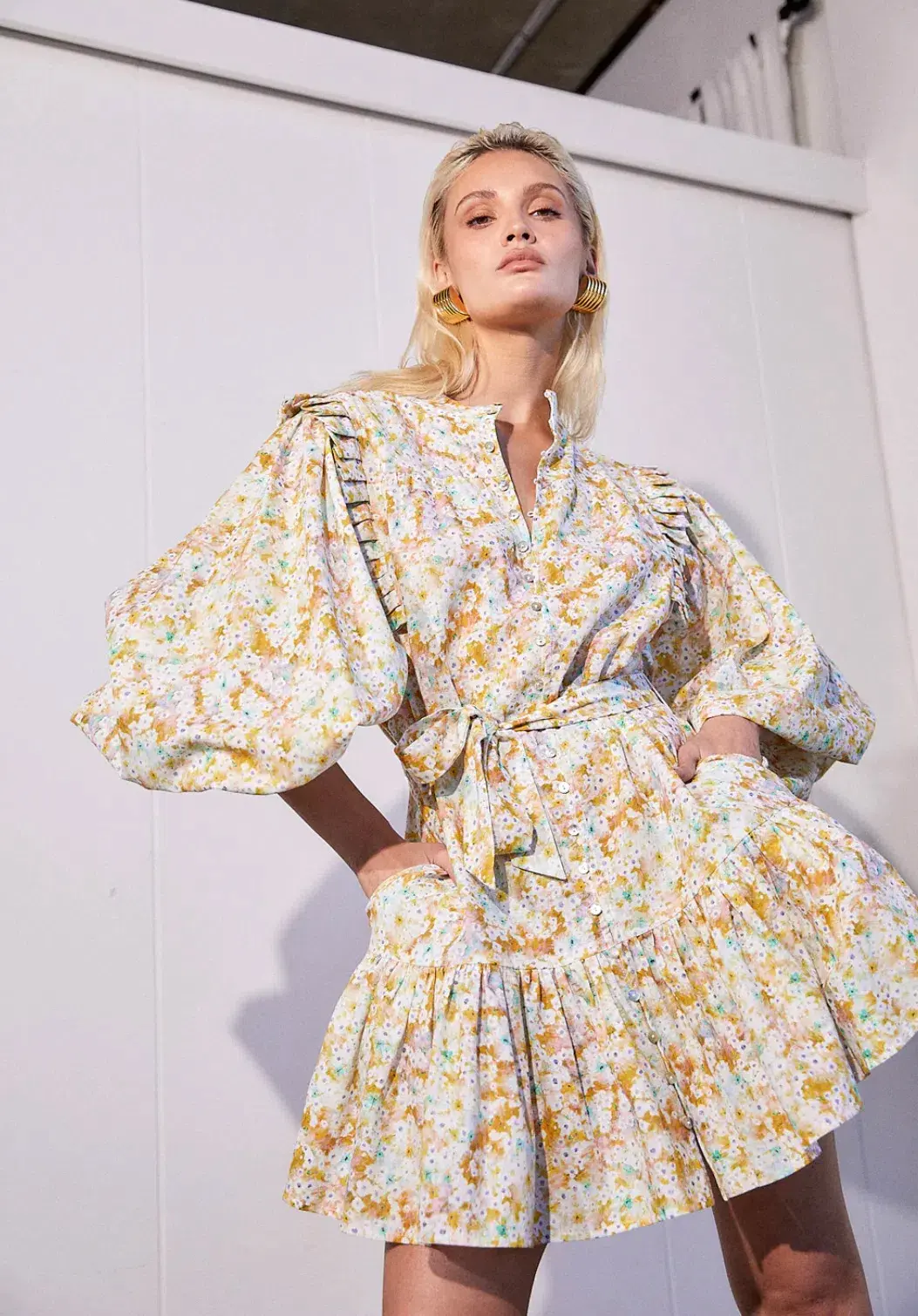 La Bohème Girls Lourdes Mini Dress Zima Floral Size AU 10 - Image 2