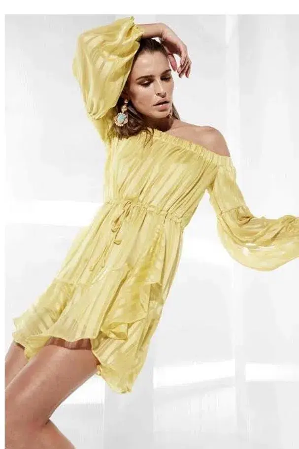 Mossman The Liar Liar Mini Dress in Yellow Size 10 - Image 4