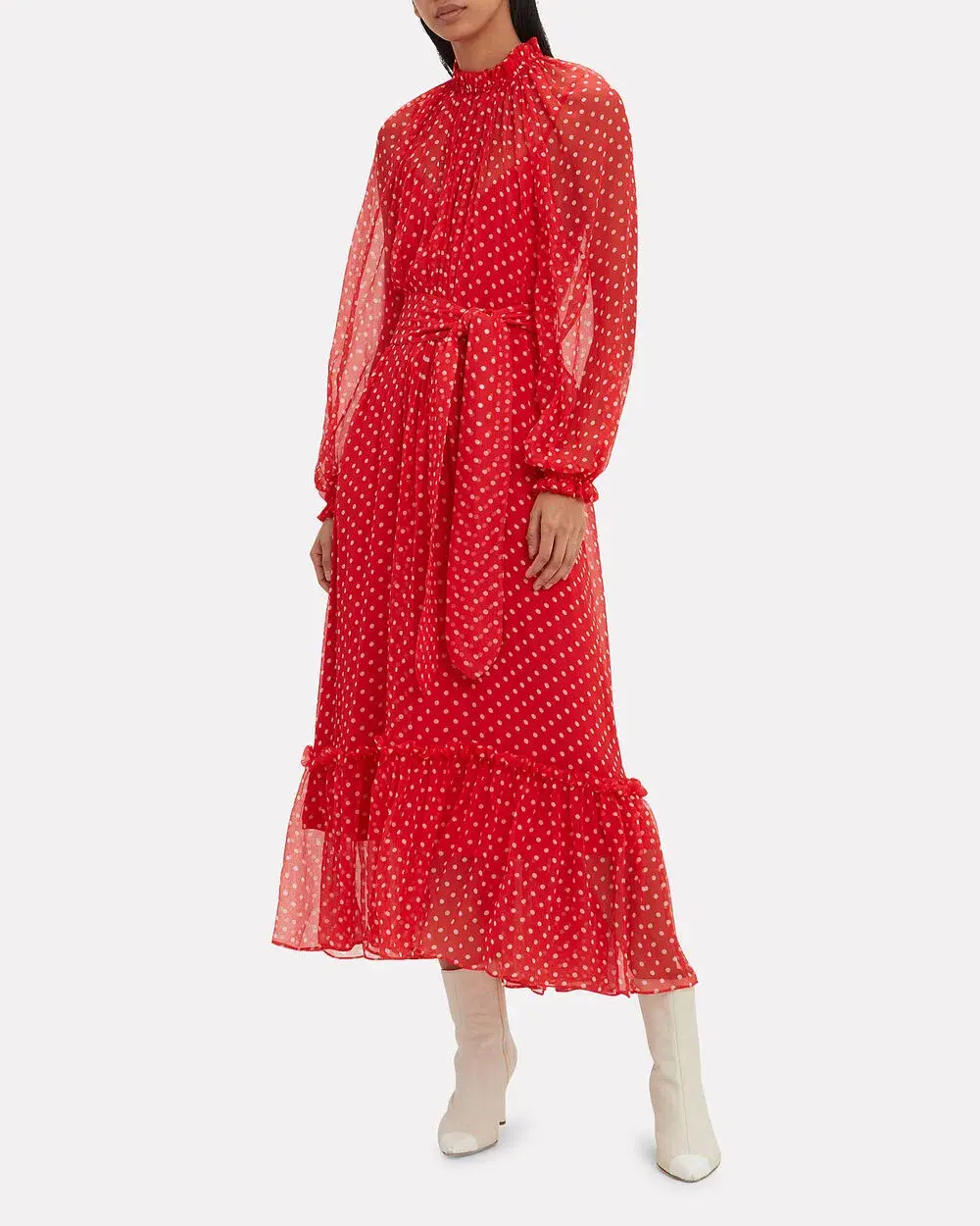 Zimmermann Ninety-Six Swing Red Polka Dot Dress Size 0 / AU 8 - Image 1