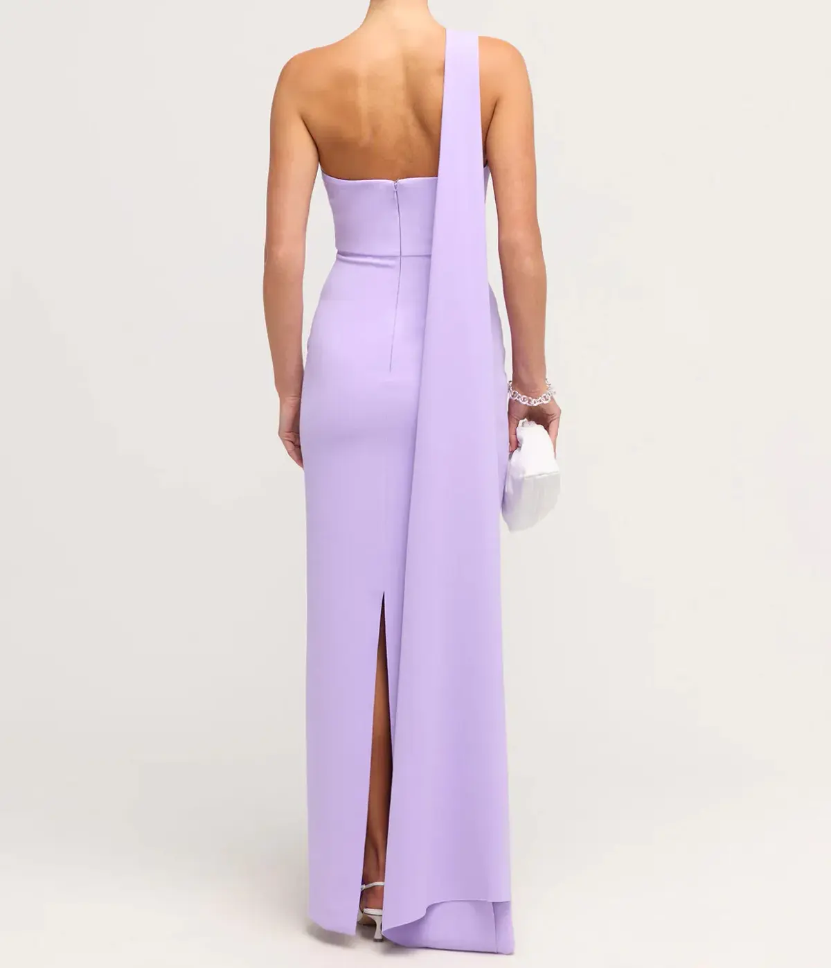 Solace London Demi Woven Crepe Dress in Lilac Size AU 8 - Image 2