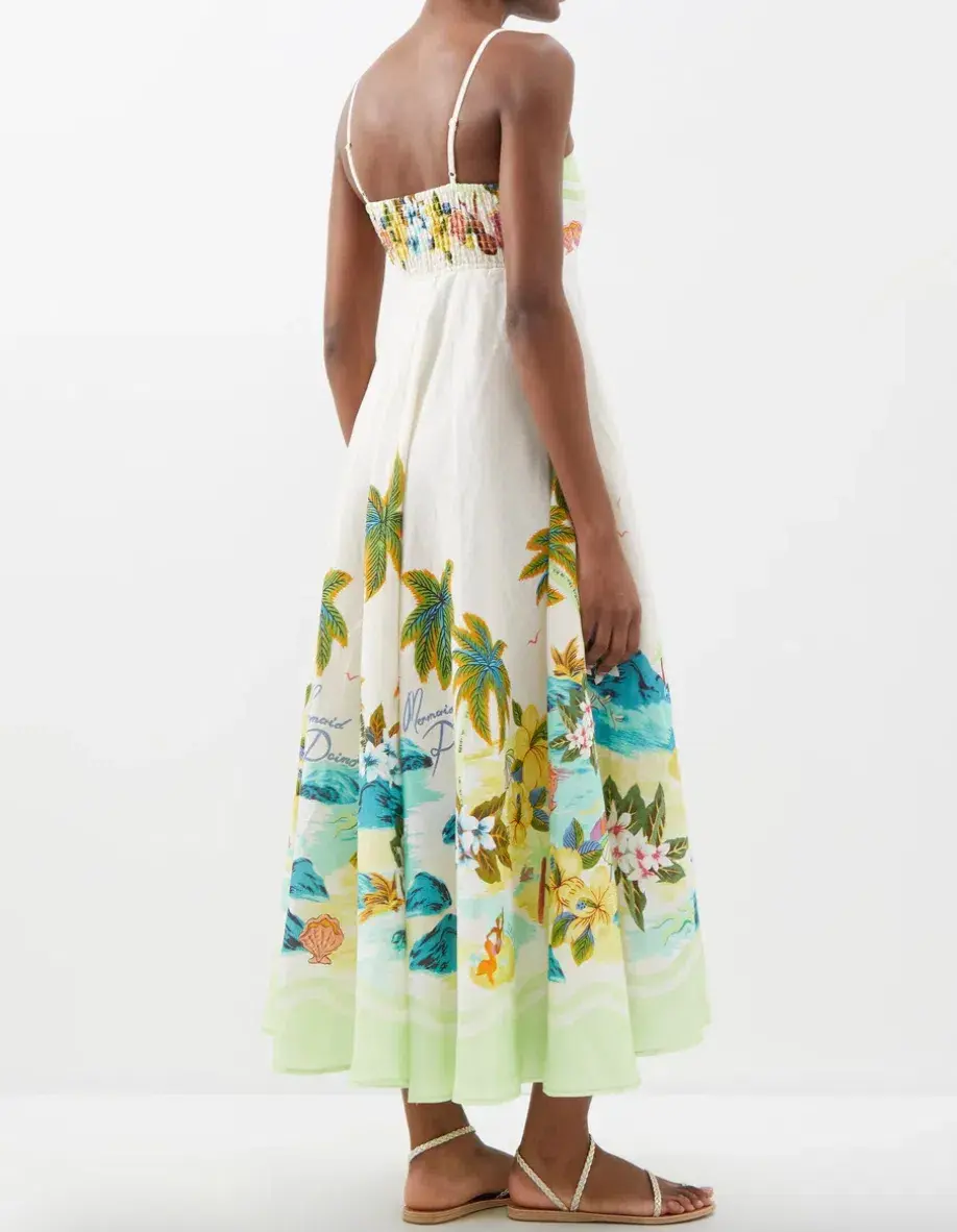 Alemais Mermaid Point Sundress Print Size AU 6 for rent on The Volte - main image