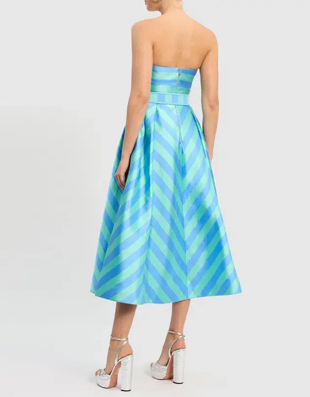 Rebecca Vallance Seychelles Midi Dress Blue Size AU 10 - Image 5