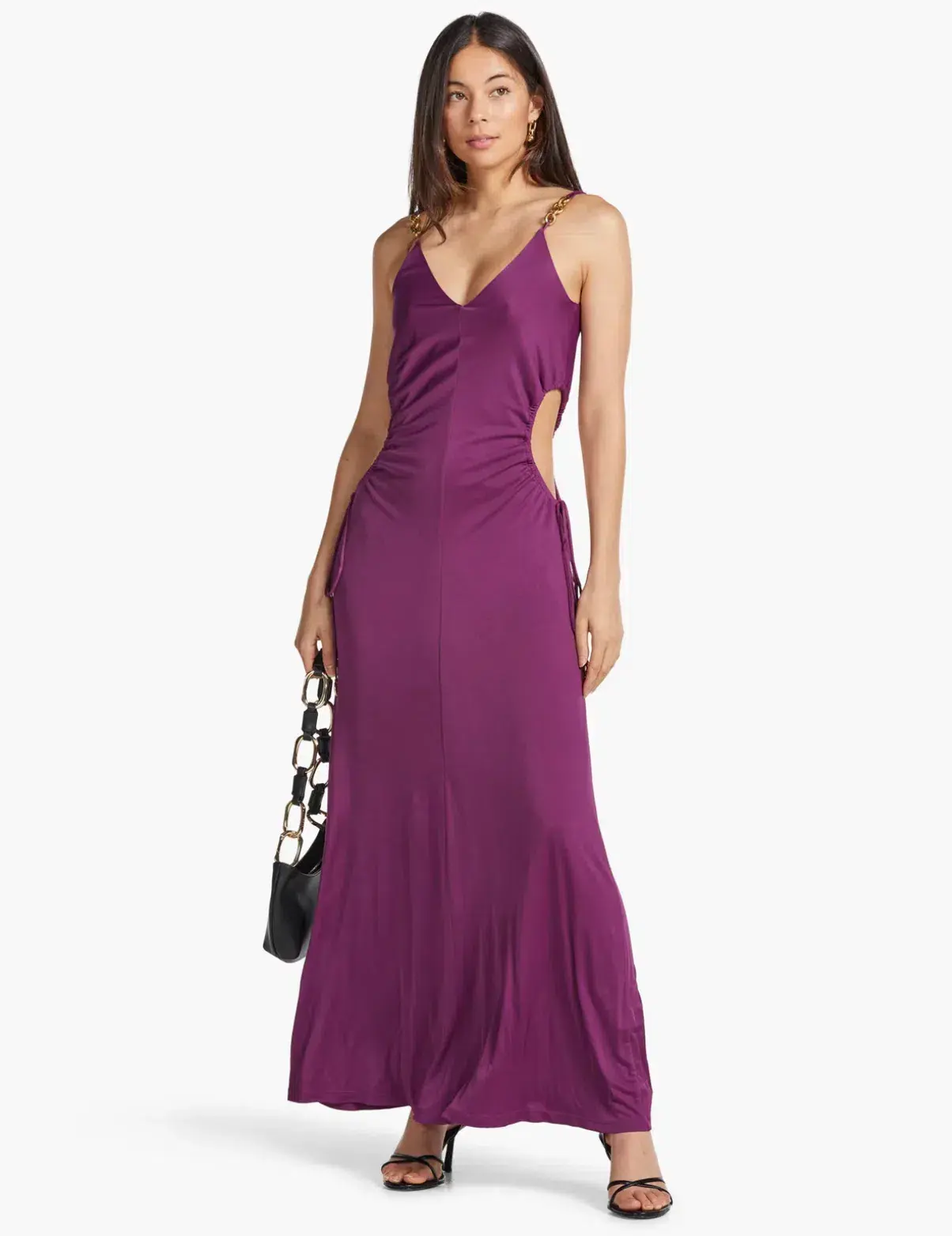 Manning Cartell Digital Love Chain Slip Maxi Dress in Orchid Purple Size AU 12 - Image 1