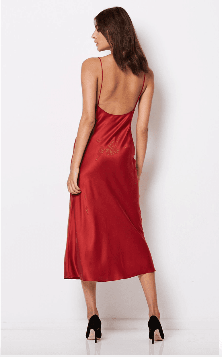 Bec & Bridge Girl Talk Slip Dress Crimson Size 4 - Image 3