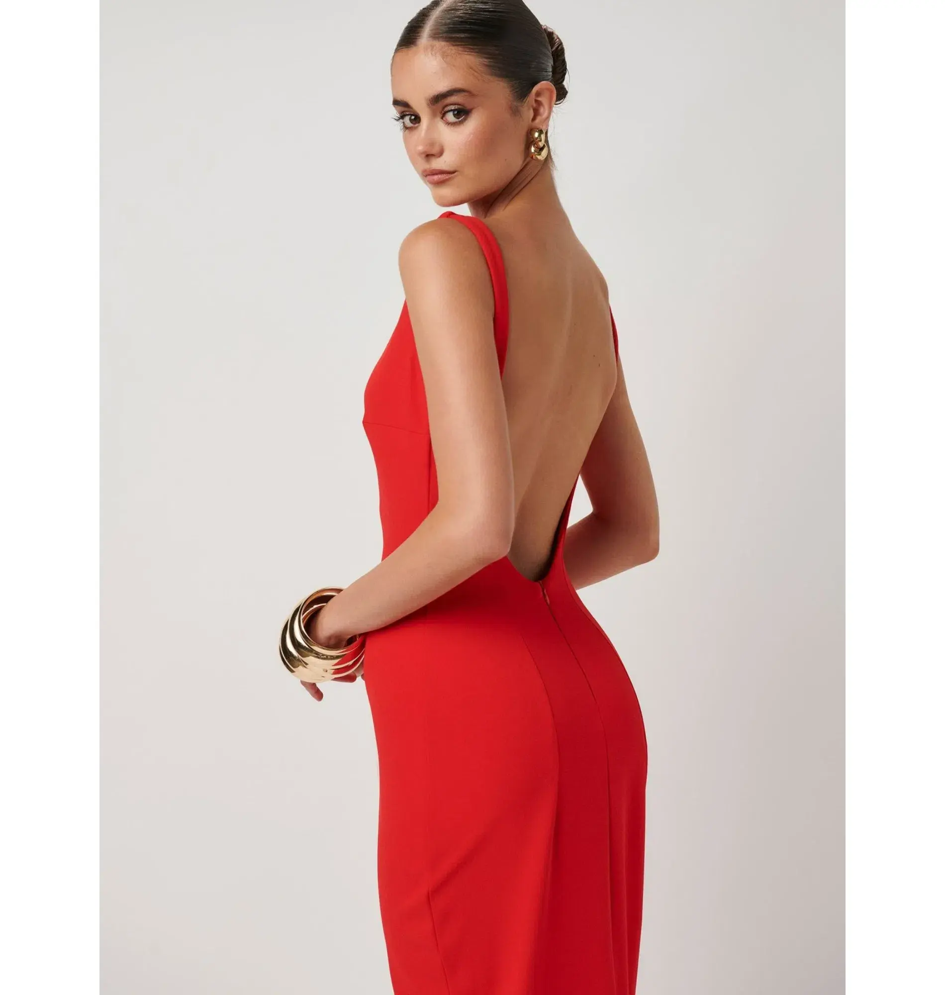 Effie Kats Verona Gown Cherry Red Size XS / AU 6 - Image 3