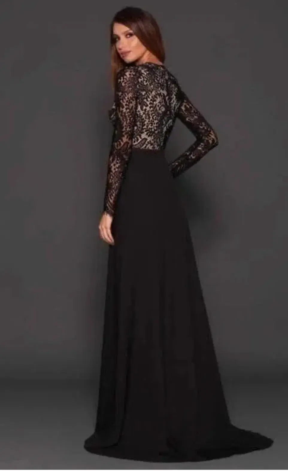 Elle Zeitoune Alexandria Gown Black Size 10 for rent on The Volte - main image