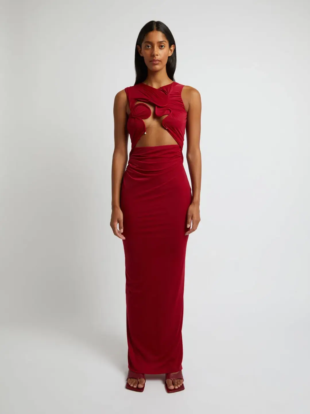 Christopher Esber Venus Tank Dress in Cherry Red | Size 8 for rent on The Volte - main image