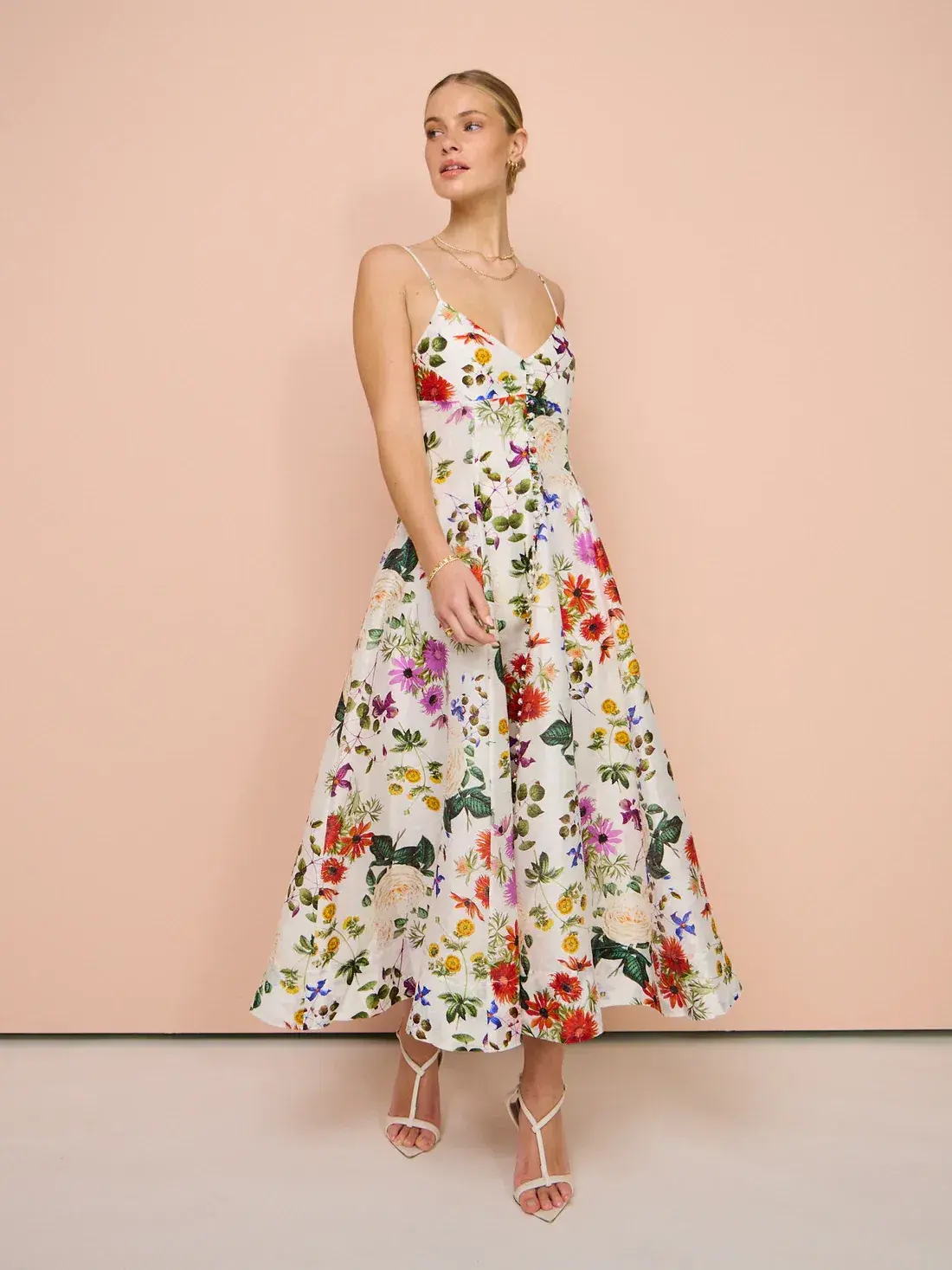 Sofia The Label Evie Midi Dress Enchanted Floral Size 6  - Image 1